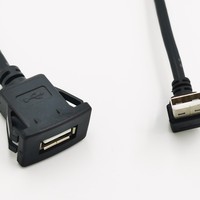 Extension de tableau de bord de voiture à clipser, conducteur en cuivre, panneau USB, conception étanche, 20 ports simples, carré, encastrable, câble DIY