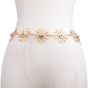 Women's Metal Moon Waist <b>Chain</b> <b>Extended</b> 8 Moon Design Fashion Body <b>Chain</b> Daily Wear Zinc Alloy Belt Ornament - Product Image 3
