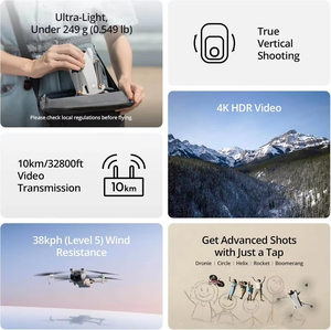 Second Hand <strong>Mini</strong> 3 Hot Sale Under 249g 8K <strong>Camera</strong> 10KM Control Distance Professional Aerial Photography Beginners RC <strong>Drone</strong> - Product Image 5