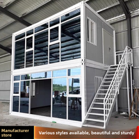 Maisons mobiles en conteneurs, maisons modulaires, bureaux et commerces assemblés, structure en acier galvanisé sur mesure, fenêtre coulissante en verre trempé