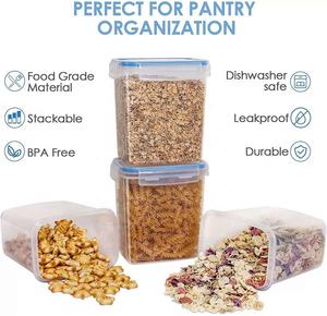Factory supply 12pcs set airtight <b>food</b> <b>storage</b> <b>container</b> 1.6L <b>Food</b> <b>container</b> set Kitchen pantry <b>container</b> set - Product Image 5