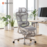Chaises de bureau pivotantes SIHOO C500, hauteur réglable, accoudoirs 6D, pieds pliables rétractables, dossier en maille confortable comme un nuage, chaise de patron
