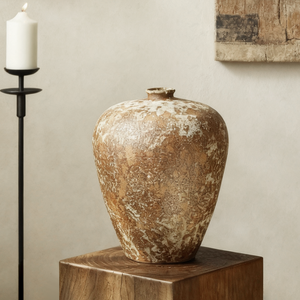 <span class=keywords><strong>Vase</strong></span> en céramique vintage artisanal <span class=keywords><strong>de</strong></span> grande taille, style Wabi-Sabi rustique Zen, pièce décorative, <span class=keywords><strong>vase</strong></span> en terre cuite, arrangement floral artisanal, hôtel - Product Image 2