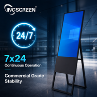 Kiosque d'affichage numérique interactif INGSCREEN à écran tactile sur pied pour les magasins de détail, les centres commerciaux, la publicité