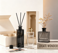 Diffuseur de parfum sans flamme de qualité supérieure, 200 ml, en verre, pour aromathérapie, flacon de parfum d'ambiance avec emballage