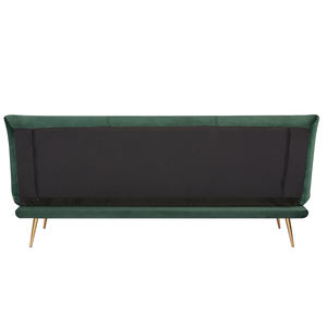 Ghế sofa giường gấp 3 chỗ ngồi hiện đại màu xanh nhung dành cho phòng khách, phòng ngủ, khách sạn hoặc căn hộ, khung kim loại, chất liệu vải <span class=keywords><strong>futon</strong></span> - Product Image 4