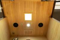 Sauna infrarouge intelligent pour deux personnes avec contrôle Wi-Fi et fonction de thérapie par lumière rouge, chaleur sèche, acrylique