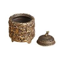 Urli en laiton décoratif de luxe, motif floral complexe, pour décoration de mariage, cadeau d'accueil, urli de table - Product Image 2