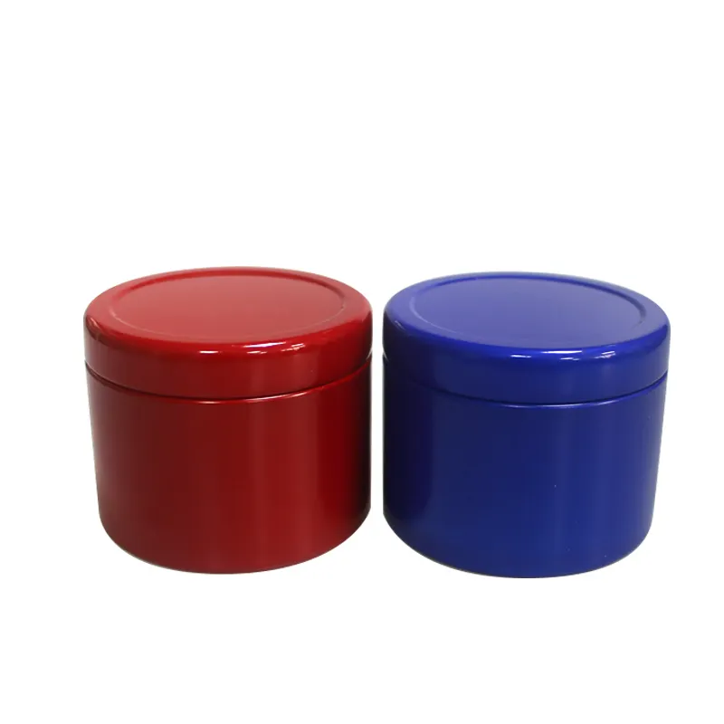 200g customized Color Mini Sealed Tea Candy Tin Can Travel Scented Candle Jars Packaging Box Aluminum Jar