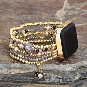 רצועת מתכת יוקרתית עבור רצועת שעון אפל 40 מ "מ 41 מ" מ 44 מ "מ 45 מ" מ 45 מ "מ צמיד זהב כבל אלסטי עבור צמיד iwatch - Product Image 1