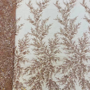 Hạt Hoa sequin màu xanh hải quân vải ren - Product Image 2