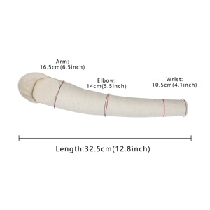 Maniquí de costura de <span class=keywords><strong>sastre</strong></span> masculino de media escala, maniquí de brazo superior de medio cuerpo de manga larga con cubierta de tela de algodón suave, maniquí de <span class=keywords><strong>hombre</strong></span> - Product Image 2