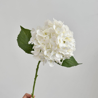 Bunga Hydrangea 3D Real Touch Buatan 176 Kelopak Mewah untuk Pernikahan, Hari Valentine, Hotel, Acara, Hiasan Tengah Meja, Sutra Imitasi, Grosir