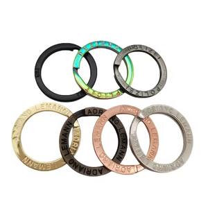 Llavero de <span class=keywords><strong>Metal</strong></span> Plano Dividido de Acero Inoxidable Plateado al por Mayor con Componentes para Porta Llaves - Product Image 2