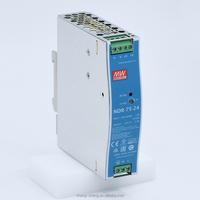Mean Well NDR-75-12/24/48 24V 12V 48V 75W Alimentation à découpage sur rail DIN MeanWell pour l'industrie