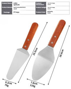 Spatule triangulaire à manche en bois, outil de pâtisserie, spatule à pizza, spatule à fromage, spatule triangulaire - Product Image 6