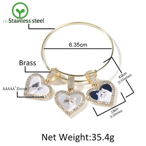 थोक फैशन तितली तस्वीर पेंटी, पीतल में मेमोरी बैंड हिप-हॉप गहने और महिलाओं और पुरुषों के लिए जिरकॉन - Product Image 2