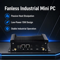 2 Lan Mini Komputer I3 Generasi ke-10 2*COM 2*HD 8*USB DDR4 RAM M.2 SSD Tanpa Kipas Mini PC Industri Sistem Operasi Win10 Win11 Linux