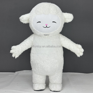 Costume gonflable personnalisé de mascotte d'alpaga de chèvre de 2m/2.6m pour <span class=keywords><strong>adulte</strong></span> <span class=keywords><strong>mouton</strong></span> dessin animé Animal Anime Halloween Mascotte publicité - Product Image 5