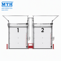 Porte sectionnelle industrielle à levage vertical automatique en acier galvanisé avec isolation thermique et double couche de plaque d'acier