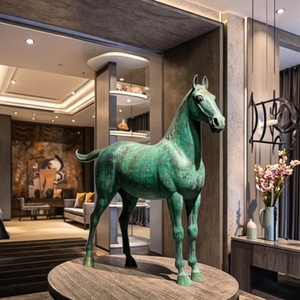 Escultura de <span class=keywords><strong>Caballo</strong></span> de Bronce Antiguo/<span class=keywords><strong>Dorado</strong></span>/Envejecido, Forma Personalizable, JIANGXIN QTDS-001 - Product Image 6