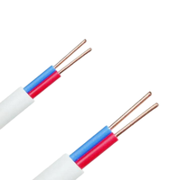 Câble électrique plat en PVC BVVB 450/750V, 2 conducteurs solides, câble de construction 1,5/2,5/4/6 mm² pour câblage domestique