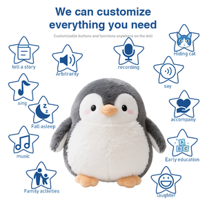 Juguete <span class=keywords><strong>de</strong></span> Peluche <span class=keywords><strong>de</strong></span> Pingüino <span class=keywords><strong>de</strong></span> Algodón Orgánico <span class=keywords><strong>de</strong></span> Alta Calidad con Certificación EN71/ASTM, Peluche Personalizado Promocional para Cumpleaños - Product Image 2