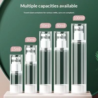 Bouteilles de voyage sous vide avec pompe pulvérisatrice, cosmétiques, soin du visage, petites, portables, lotion hydratante, flacon vide en polypropylène PP