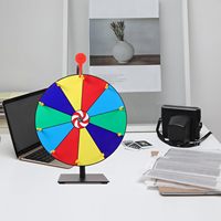 Roue tournante de roulette murale ou de table de 24 pouces, carnaval, jeux de rotation Win Fortune, roue de prix de couleur