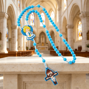 Accessoires de luxe élégants et magnifiques en acrylique coloré avec Saint Benoît pour la création de grands chapelets religieux catholiques - Product Image 6