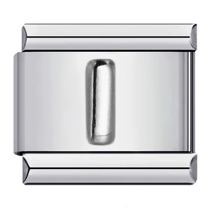 Bracelet modulaire italien en acier inoxydable argenté avec lettres convexes, chaîne de montre élastique à assembler soi-même - Product Image 3
