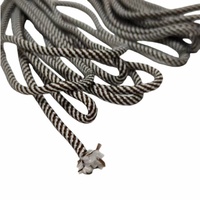Cordon rond tressé bicolore 100 % polyester de 6 mm pour emballage, lacets et cordons de sweat-shirt