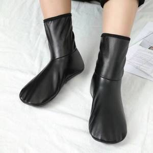 Customized Casual Men's and Women's Islamic Warm Winter Prayer <b>Slippers</b> Artificial Leather Zipper Halal - Product Image 4