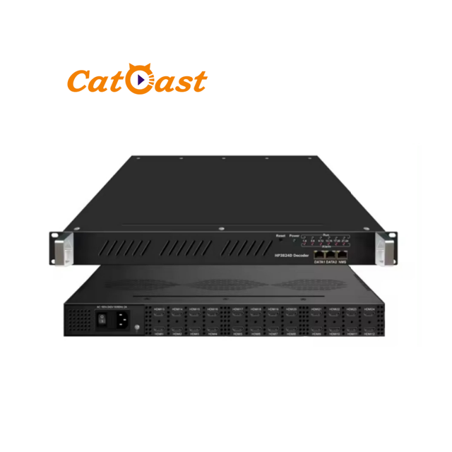 24 IP MPEG2/H.264/H.265 Video AC3 Audio Decoding to 24 HD MI 1080 Decoder with 5-Year Warranty