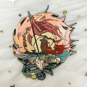 Nhà Máy Bán buôn không có thời trang tối thiểu phim hoạt hình kim loại Gradient pin tùy chỉnh men Pin - Product Image 5