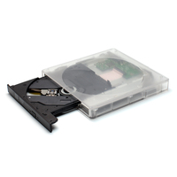 USB3.0 Tipo-c 2in1CABLE DVD/Grabador de disco externo transparente Notebook Escritorio Unidad óptica extraíble externa