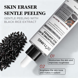 Soin de la peau coréen pour tous types de peau, sérum ampoule au riz noir, gommage visage éclaircissant, exfoliant, niacinamide, acide hyaluronique - Product Image 6