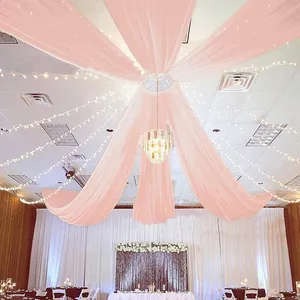 Высококачественный тканевый фон с драпировкой для свадьбы, шифоновая ткань, свадебная церемония, прием, Swag-декорации