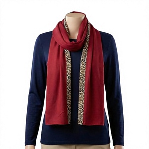 Écharpe longue léopard en coton léger pour femme, imprimé numérique, respirante, pour l'été, usage quotidien, châle d'extérieur, vente en gros - Product Image 1