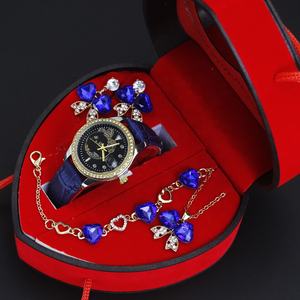 Orologio di lusso per <span class=keywords><strong>donna</strong></span> cinturino in pelle da <span class=keywords><strong>donna</strong></span> <span class=keywords><strong>orologi</strong></span> al quarzo gioielli Set scatola regalo per le donne - Product Image 3