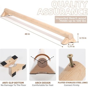 <span class=keywords><strong>Poutre</strong></span> d'équilibre en bois pliable pour la maternelle, <span class=keywords><strong>poutre</strong></span> simple pour le sol, <span class=keywords><strong>poutre</strong></span> d'équilibre souple pour l'entraînement au yoga des enfants - Product Image 2