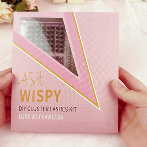 Khác Nhau Lash cụm phong cách du lịch thực sự cụm Lash Kit Spikes Lash cụm Tops và dưới biểu tượng tùy chỉnh - Product Image 5