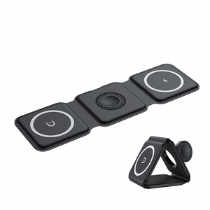Venta caliente 3 en 1 Cargador inalámbrico Estación de carga inalámbrica magnética para teléfono móvil Auricular Reloj inteligente - Product Image 6