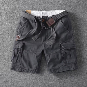 <span class=keywords><strong>Pantaloncini</strong></span> Casual da Lavoro per <span class=keywords><strong>Uomo</strong></span>, 100% Cotone, Larghi, a Tre Quarti, <span class=keywords><strong>con</strong></span> <span class=keywords><strong>Tasche</strong></span> Versatili, Tinta Unita, per l'Estate - Product Image 4