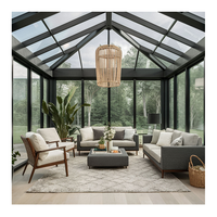 Serre de jardin d'hiver en aluminium isolée, luxueuse et personnalisée, en verre, imperméable, pour patio extérieur