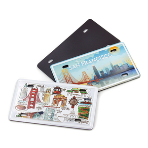 <span class=keywords><strong>Plaque</strong></span> d'immatriculation en aluminium avec photo de ville personnalisée Souvenir touristique <span class=keywords><strong>Plaque</strong></span> d'immatriculation en métal pour voiture Aimant de réfrigérateur en métal gaufré 3D - Product Image 5