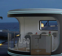 Maison préfabriquée personnalisée en conteneur extensible de 20 pieds ou 40 pieds avec cuisine, villa, logement préfabriqué, maisonnette portable, maison mobile