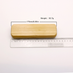 Coffret cadeau 2 stylos magnétiques en bambou écologique coffret stylo plume et boîte à crayons en bois naturel - Product Image 4