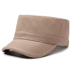 Spring Summer Solid Color High Quality Fitted Canvas Unisex Fashion Casual Outdoor <b>Flat</b> Top Baseball Sun <b>Hat</b> - Product Image 2