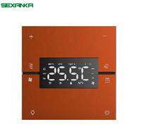 SEXANKA KNX EIB Système de Maison Intelligente, Système d'Automatisation de Bâtiment, Contrôleur de Température Intelligent, Interrupteurs Muraux, Compatible WIFI, Métal Aluminium